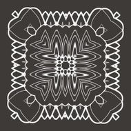 Vector Beautiful Deco Black Mandala N234