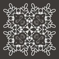 Vector Beautiful Deco Black Mandala N241