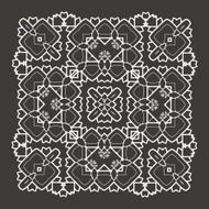 Vector Beautiful Deco Black Mandala N242