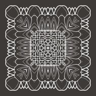 Vector Beautiful Deco Black Mandala N243