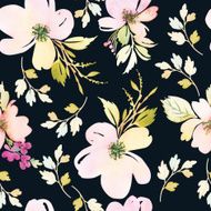 Watercolor flower pattern N14