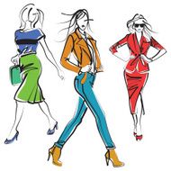 Three elegant women N10
