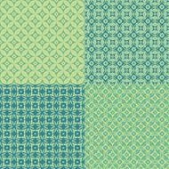 Set of four seamless geometric patterns