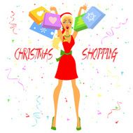 Christmas Shopping Girl