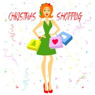 Christmas Shopping Girl N3