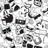 Seamless pattern with bags and purses N5