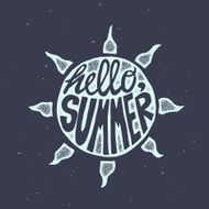 Motivational travel poster with sun