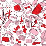 Seamless pattern with fashion accessories