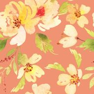 Watercolor flower pattern N15