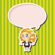 lady girl cartoon theme elements N94
