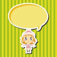 lady girl cartoon theme elements N97