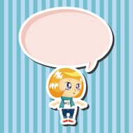 lady girl cartoon theme elements N99