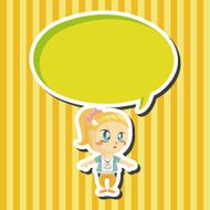 lady girl cartoon theme elements N102