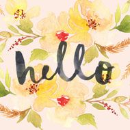 Watercolor greeting card flowers N20