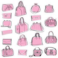 Pink bags and purses