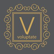luxury monogram design template elegant line art business sign b N2