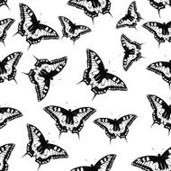 Butterfly Seamless Pattern Background Vector Illustration N3