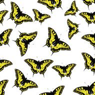Butterfly Seamless Pattern Background Vector Illustration N4
