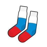 Socks Patriot of Russia Clothing accessory Russian flag Vector