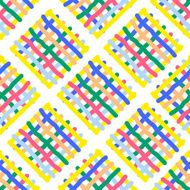 Color hand drawn grid vector seamless pattern N2