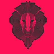 Geometric Lines - Lion Design