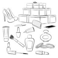 Fashion accessories and makeup set