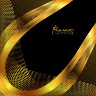 Abstract golden wavy lines elegant background design