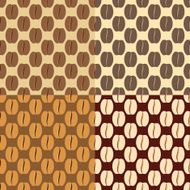 brown coffee beans seamless pattern N3