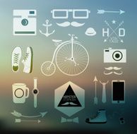Hipster style elements N6