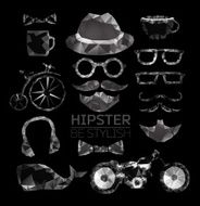 Hipster style elements icons and labels N3