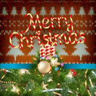Knitted Christmas background EPS 10 N2