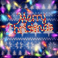 Knitted Christmas background EPS 10 N10