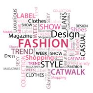 Fashion Word Cloud Vector Background Concept