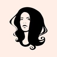 Beautiful woman&#039;s face Girl with long hair