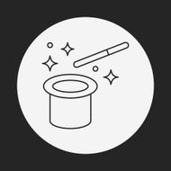 magic hat line icon N15