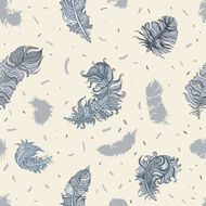 Feathers seamless pattern N5