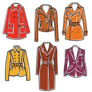 Set of coats