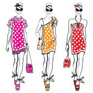 Girls in summer dresses