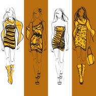 Women in yellow dresses