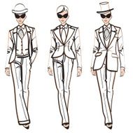 Women in white suits