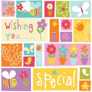 Seamless Pattern cute garden - Illustrtion