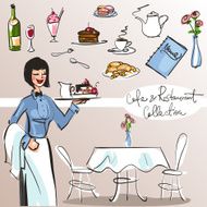 People at cafe and restaurant Colorful version part 4