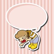 boy man cartoon theme elements N118