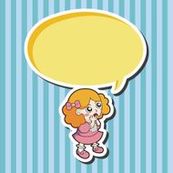 lady girl cartoon theme elements N104