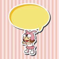 lady girl cartoon theme elements N106
