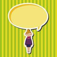 lady girl cartoon theme elements vector eps N29