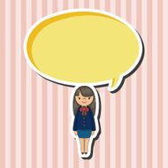 lady girl cartoon theme elements vector eps N30