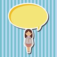 lady girl cartoon theme elements vector eps N33