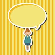 lady girl cartoon theme elements vector eps N35
