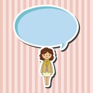 lady girl cartoon theme elements vector eps N36